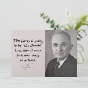 Invitation Harry Truman