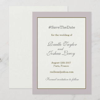 Invitation Hashtag or blush grey enregistrer la date annonce