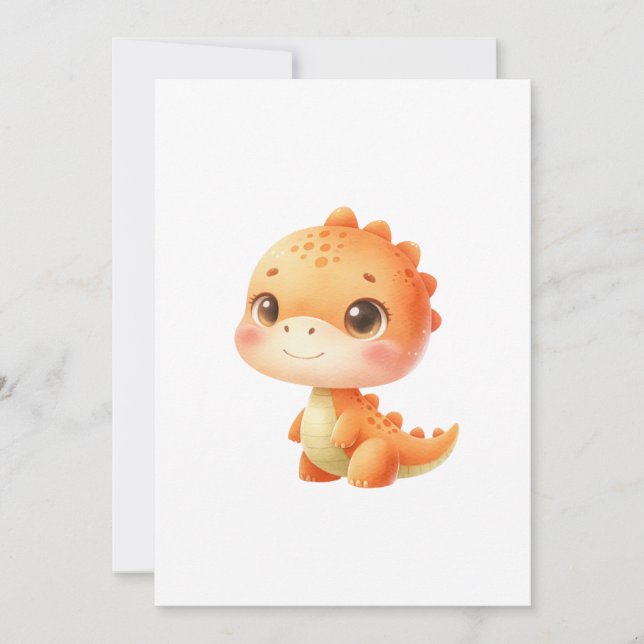 Invitation Hatching Soon Dinosaur Baby Shower Gender Neutral (Devant)