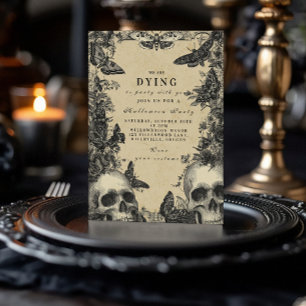 Invitation Hauné Elegance Skull and Moth Gothic Party