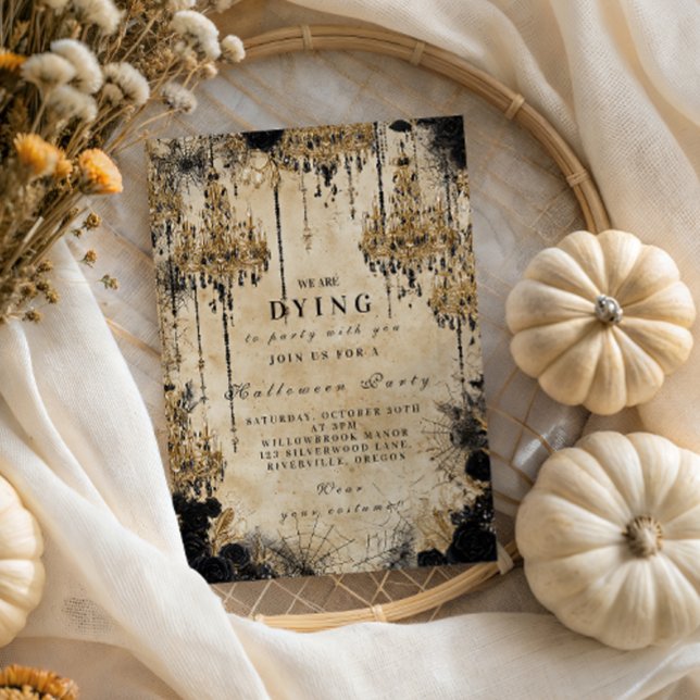 Invitation Hauné lustre gothique Halloween (Créateur téléchargé)