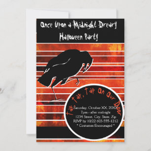 Invitation Hauning Raven Poe Inspiré Plus Halloween En