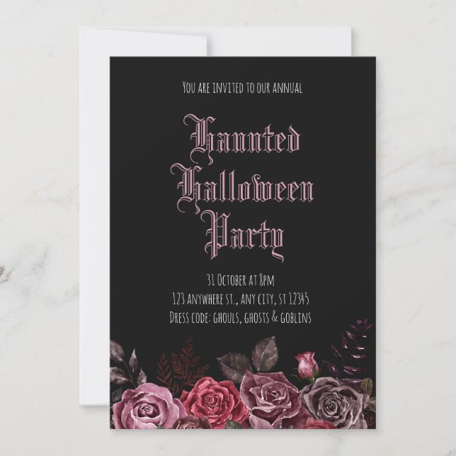 Invitation Haunted Halloween (Devant)