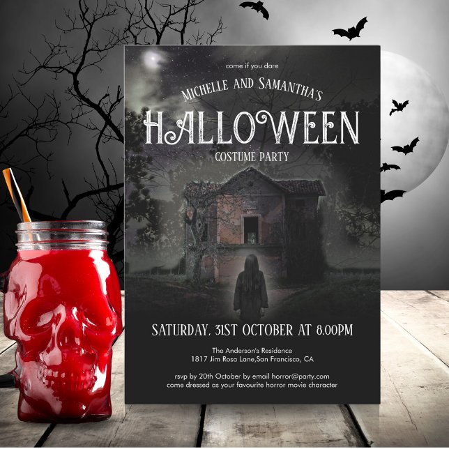 Invitation Haunted House Halloween Party (Mockup view)