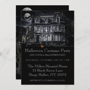 Invitation Haunted House Halloween Party