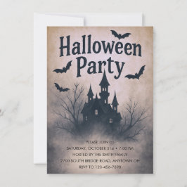 Invitation Haunted Mansion fête d'Halloween