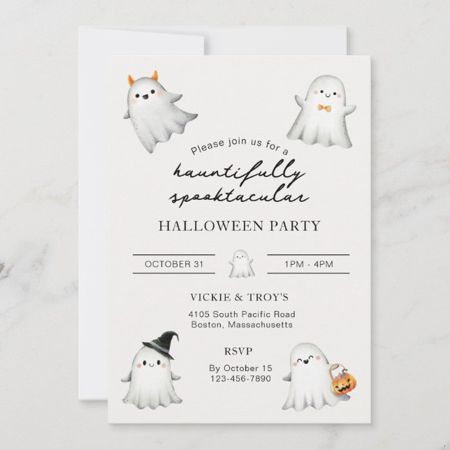 Invitation Hauntiful Spooktacular Halloween Party (Devant)