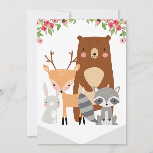 Invitation Haute Chaise 1er Anniversaire Bannière bois (à dro (Devant)