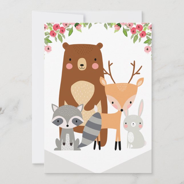 Invitation Haute Chaise 1er Anniversaire Bannière bois (à gau (Devant)