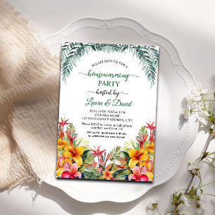 Invitation Hawaïen Exotic Floral House Party