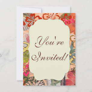 Invitation Hawaii Hula Fleur Voyage Vintage