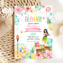 Hawaiian Luau Tropical Pool Beach Party Anniversai