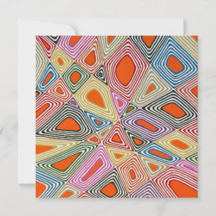 Invitation Haywire in Orange Flat Card