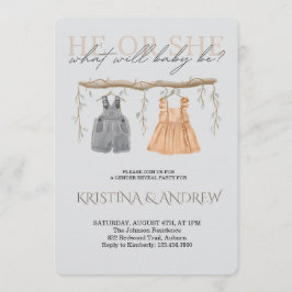 Invitation He or She Gender Reveal Party