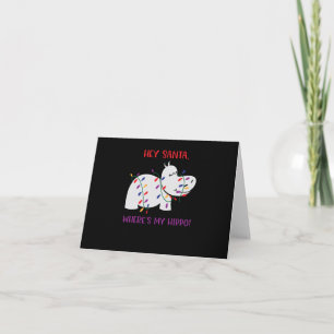 Invitation Hé Santa, Où est mon hippopotame 2