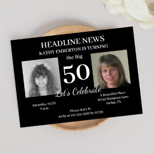Invitation Headline News Journal 50e fête d'anniversaire de l