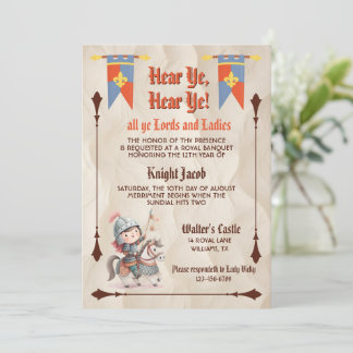 Invitation Hear Ye Medieval Renaissance Royal Birthday