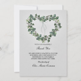 Invitation Heart Floral Heart Family Sympathie Merci