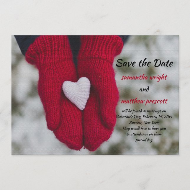 Invitation Heart in Hands Enregistrer la date de l'annonce (Devant)