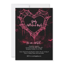Heart Spider Web rose Gothique Filles Halloween