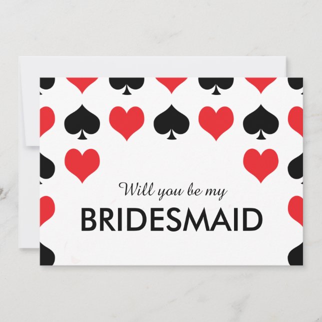 Invitation Hearts Spades Casino Tu Seras Ma Porte-Parole (Devant)