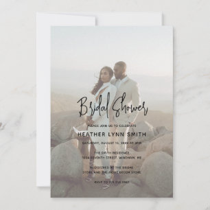 Invitation Heather Elegant Minimal Fête des mariées moderne