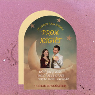 Invitation Heavenly Moon Star Danse Prom Nuit Formelle
