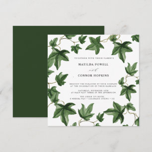 Invitation Hedera   Green Ivy Feuille Mariage botanique de la