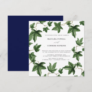 Invitation Hedera   Green Ivy Feuille Marine Mariage botaniqu