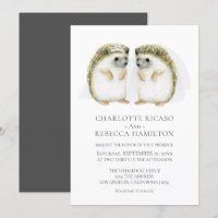 Hedgehog Brides Gay mignon Mariage personnalisé