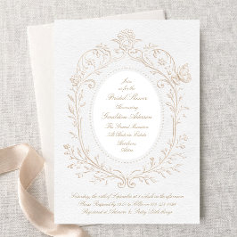 Invitation Heirloom Rococo Botanical Frame Bridal Shower