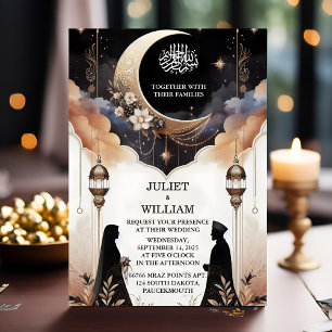 Invitation Henna Islam Nikah Arabe Walima Mariage musulman