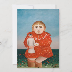 Invitation Henri Rousseau - Enfant à la poupée