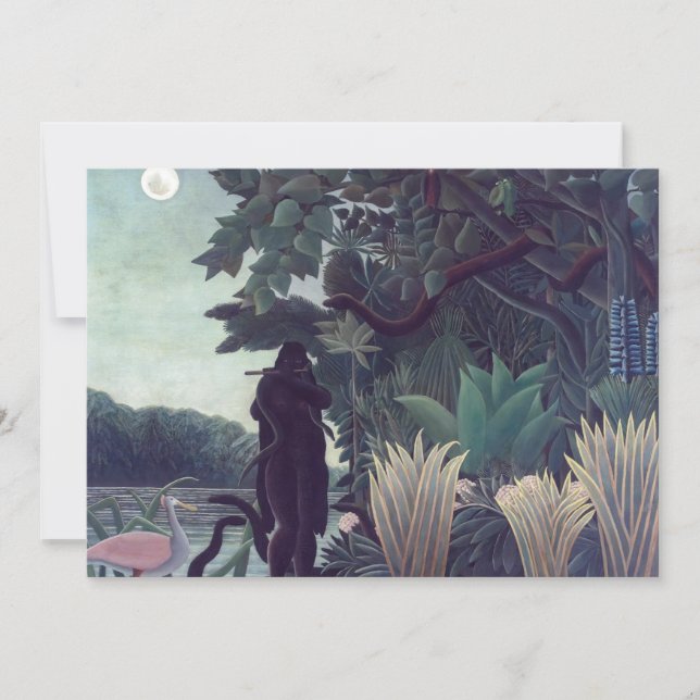 Invitation Henri Rousseau - Le Charmeur Des Serpents (Devant)
