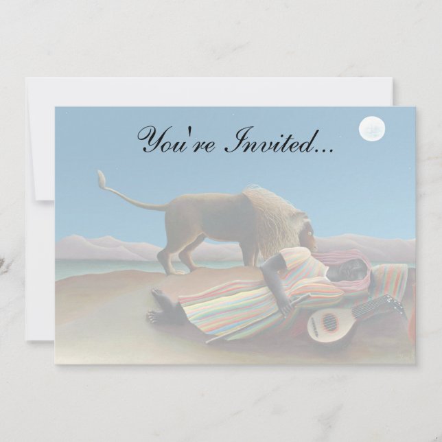 Invitation Henri Rousseau - Les Tziganes qui dorment (Devant)