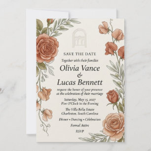 Invitation Herbe de Pampas Boho et aquarelle de marguerite en