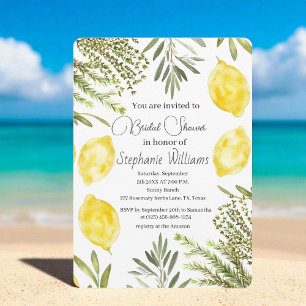 Invitation Herbes botaniques Fête des mariées d'aquarelle cit
