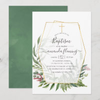 Herbier de forêt géométrique baptême