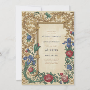 Invitation Héritage   Médiéval Renaissance Bijou Mariage