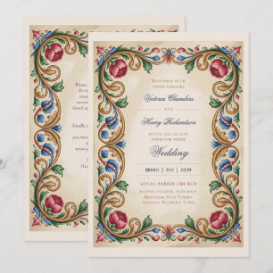 Invitation Héritage Médiéval Renaissance Bijou Mariage
