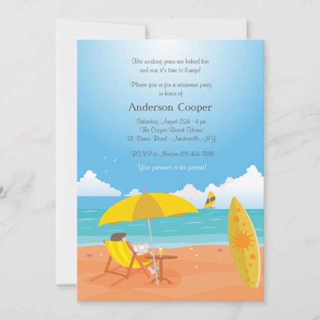 Invitation Heure de détendre l'invitation de partie de (Devant)