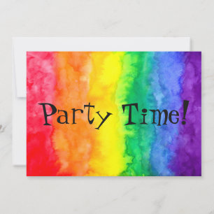 Invitation Heure de la partie de nettoyage de l'aquarelle Rai