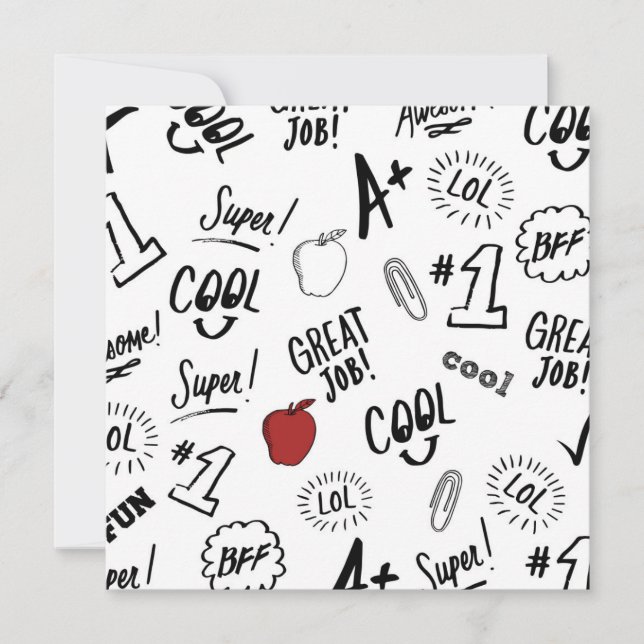 Invitation Heure de l'école (Devant)