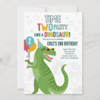 Heure Dinosaure à deux parties T-Rex 2e fête d'ann