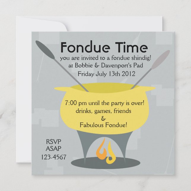 Invitation Heure Fondue ! (Devant)