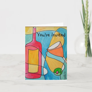 Invitation Heure heureuse d'invitation de partie