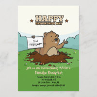 Invitation heureuse de Groundhog
