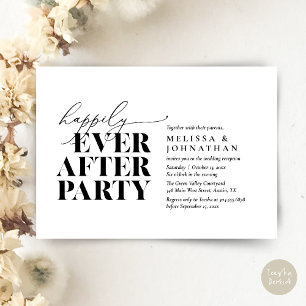 Invitation Heureusement Après La Fête, Réception De Mariage M