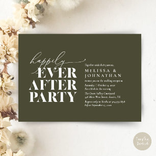Invitation Heureusement Après La Fête, Réception De Mariage M
