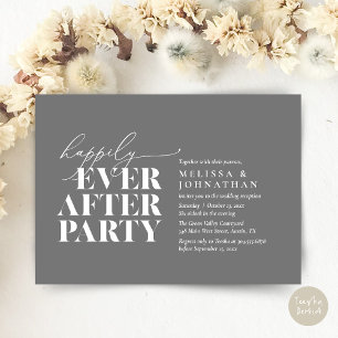 Invitation Heureusement Après La Fête, Réception De Mariage M